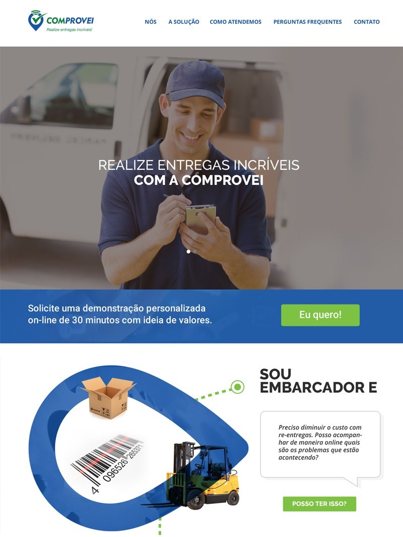 Criação do site da Comprovei