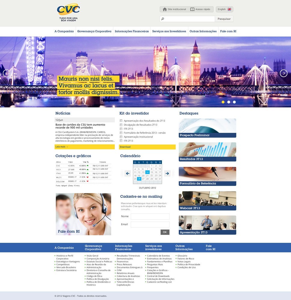 Criação do site - Site CVC
